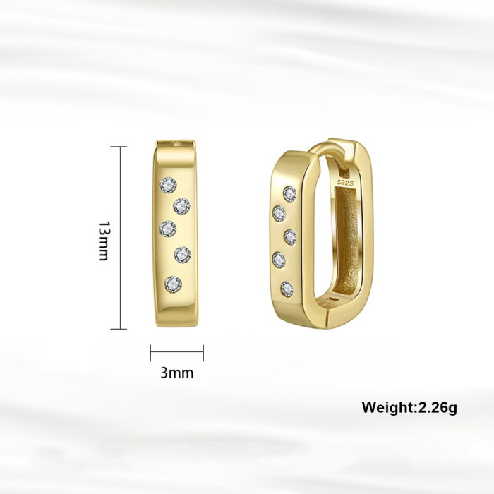 Cercei argint 925 placati cu rodiu cu zirconiu [6]