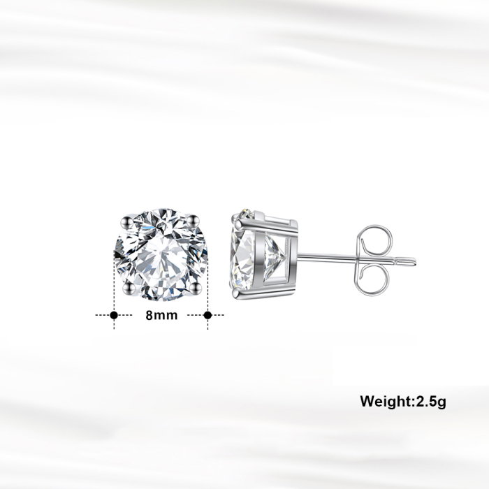 Cercei argint 925 placati cu rodiu cu zirconiu [3]