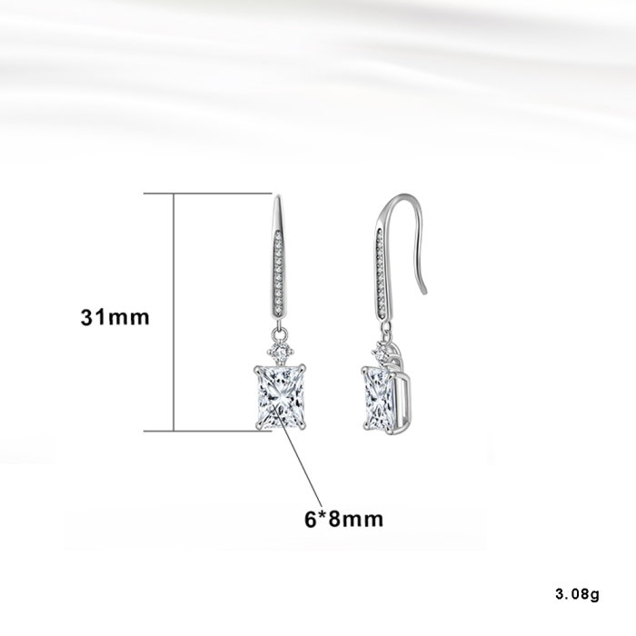 Cercei argint 925 placati cu rodiu cu zirconiu [5]