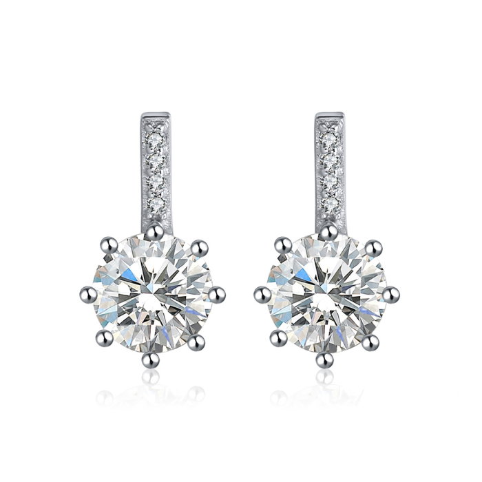 Cercei argint 925 placati cu rodiu cu zirconiu [1]