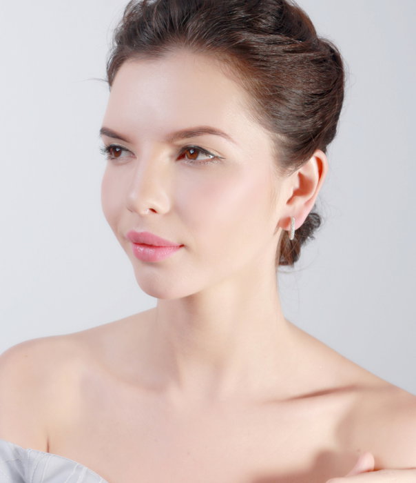 Cercei argint 925 placati cu rodiu cu zirconiu [9]