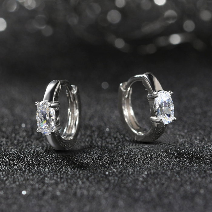 Cercei argint 925 placati cu rodiu cu zirconiu [4]