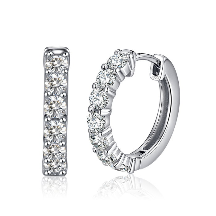 Cercei argint 925 placati cu rodiu cu zirconiu [1]