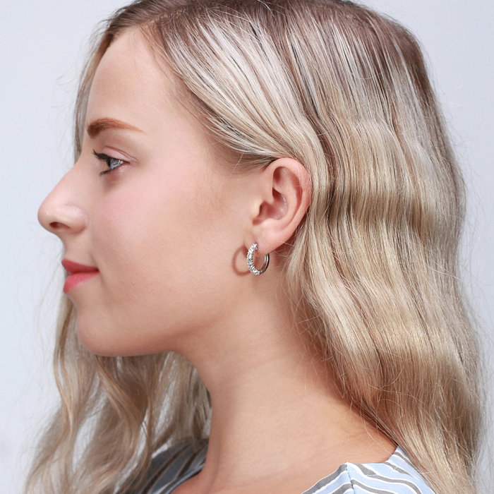 Cercei argint 925 placati cu aur 14K cu zirconiu [4]