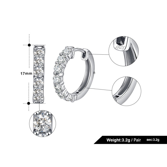 Cercei argint 925 placati cu aur 14K cu zirconiu [7]