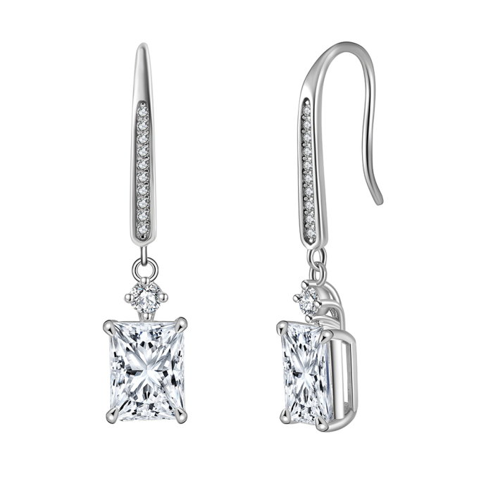 Cercei argint 925 placati cu rodiu cu zirconiu [1]