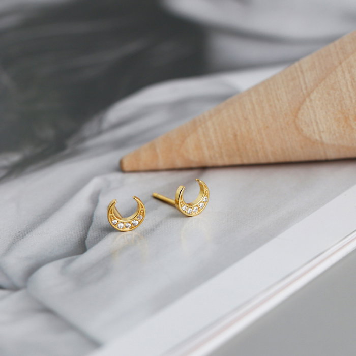 Cercei argint 925 placati cu aur 18K cu zirconiu [6]