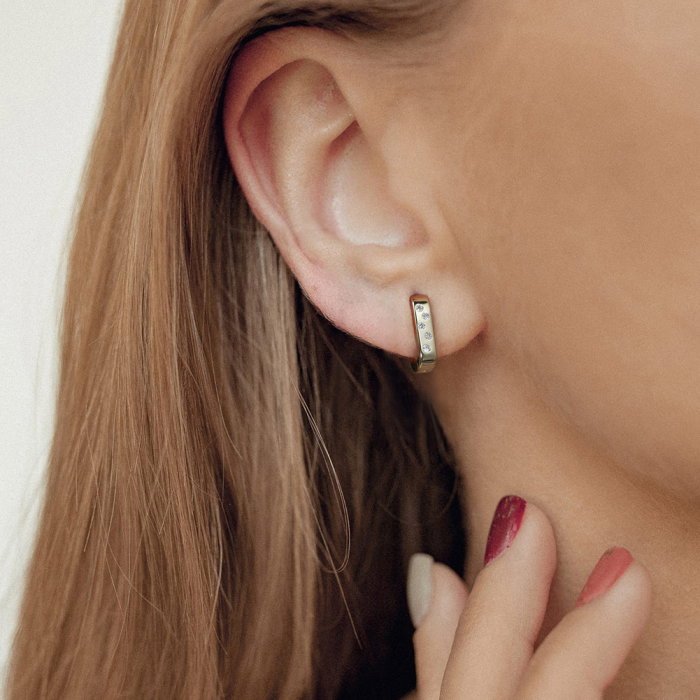 Cercei argint 925 placati cu rodiu cu zirconiu [2]