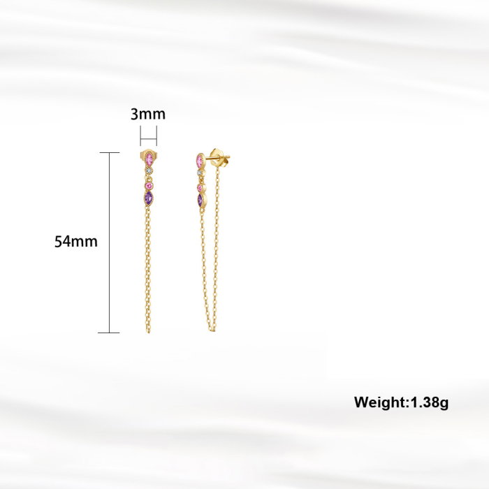 Cercei argint 925 placati cu rodiu cu zirconiu [5]