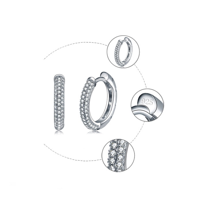 Cercei argint 925 placati cu rodiu cu zirconiu [7]