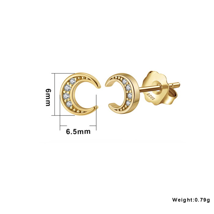 Cercei argint 925 placati cu aur 18K cu zirconiu [5]