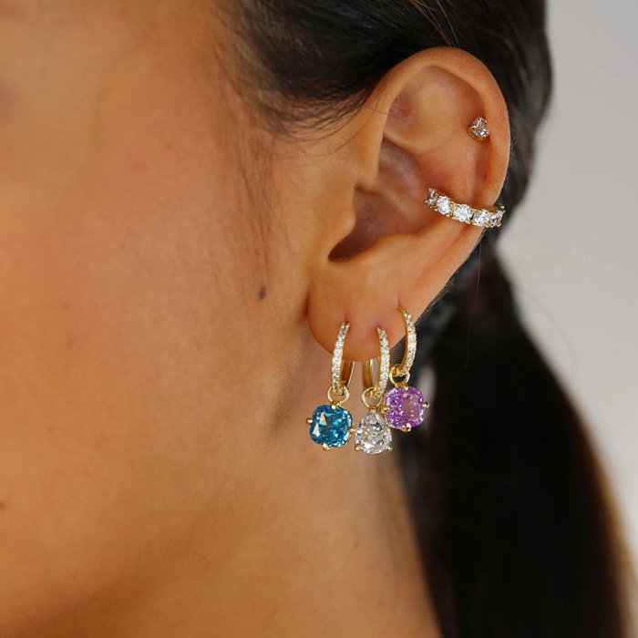 Cercei argint 925 placati cu rodiu cu zirconiu acvamarin [2]