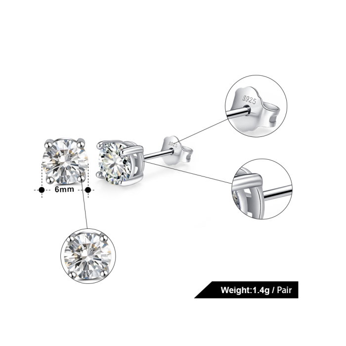 Cercei argint 925 placati cu rodiu cu zirconiu [5]