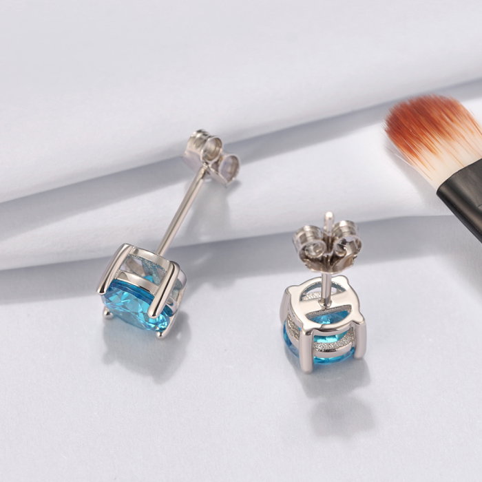 Cercei argint 925 placati cu rodiu cu zirconiu [6]