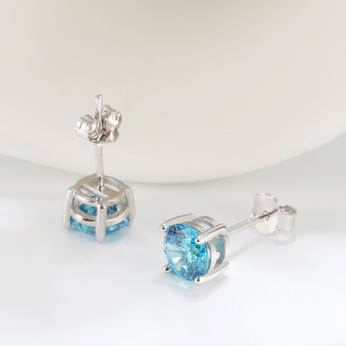 Cercei argint 925 placati cu rodiu cu zirconiu [5]