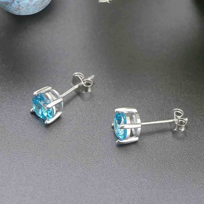 Cercei argint 925 placati cu rodiu cu zirconiu [8]