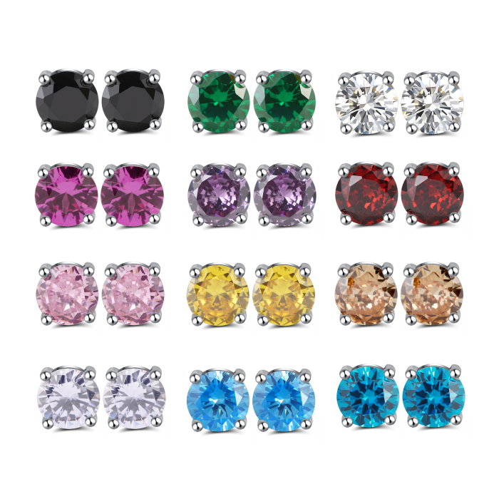 Cercei argint 925 placati cu rodiu cu zirconiu [2]