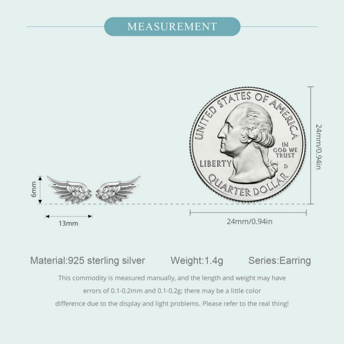 Cercei argint aripa de inger [10]