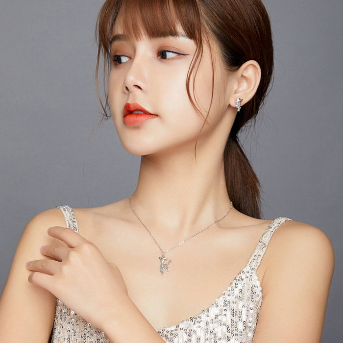 Cercei argint asimetrici cu schelete mariachi [12]