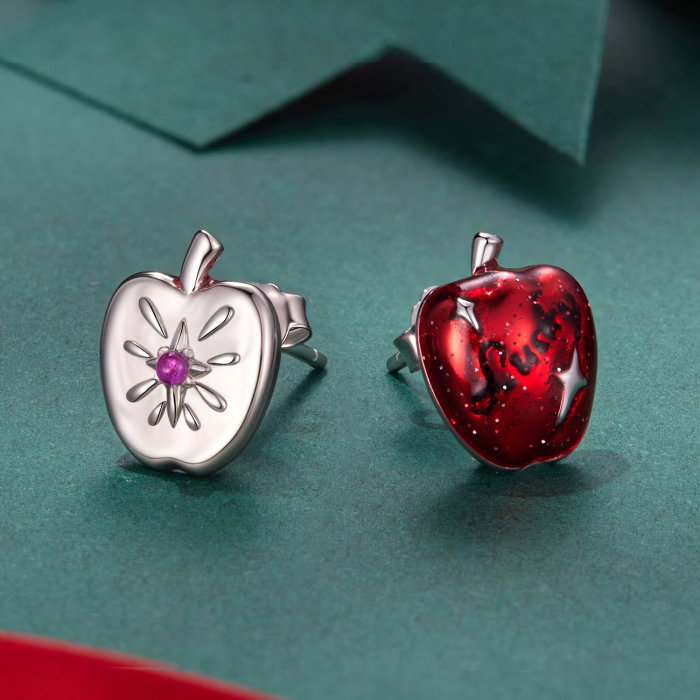 Cercei argint asimetrici mar norocos cu surub si Spinel sintetic [6]