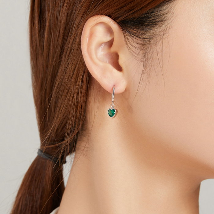 Cercei argint asimetrici sarpe si inima [4]