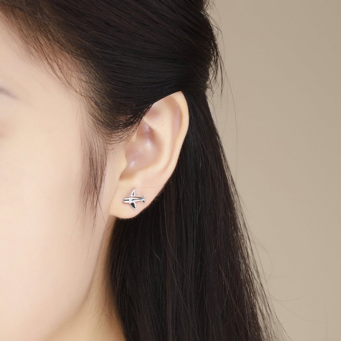 Cercei argint avion cu cristale [2]