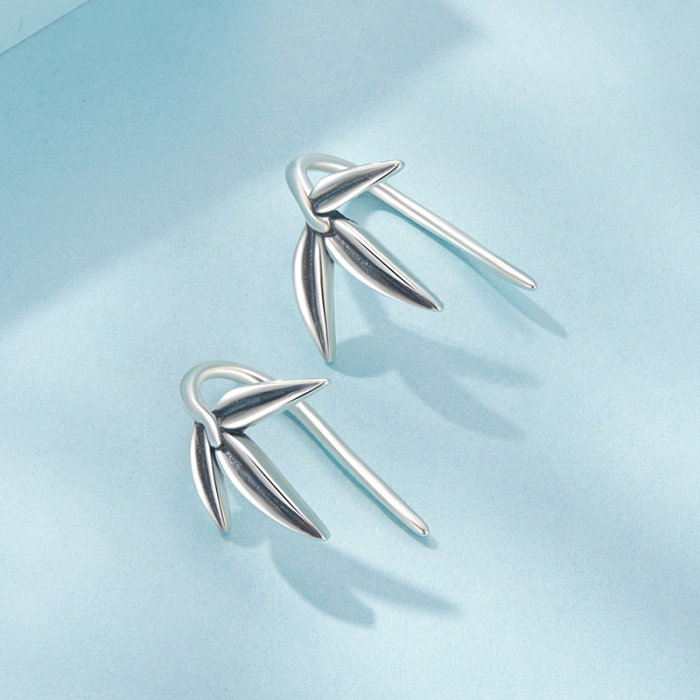 Cercei argint bambus [5]