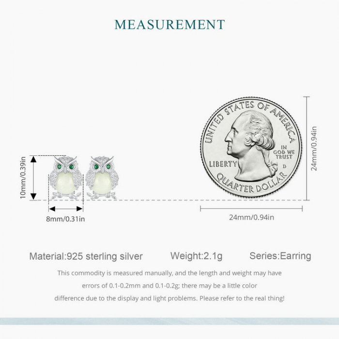 Cercei argint bufnita luminoasa [13]