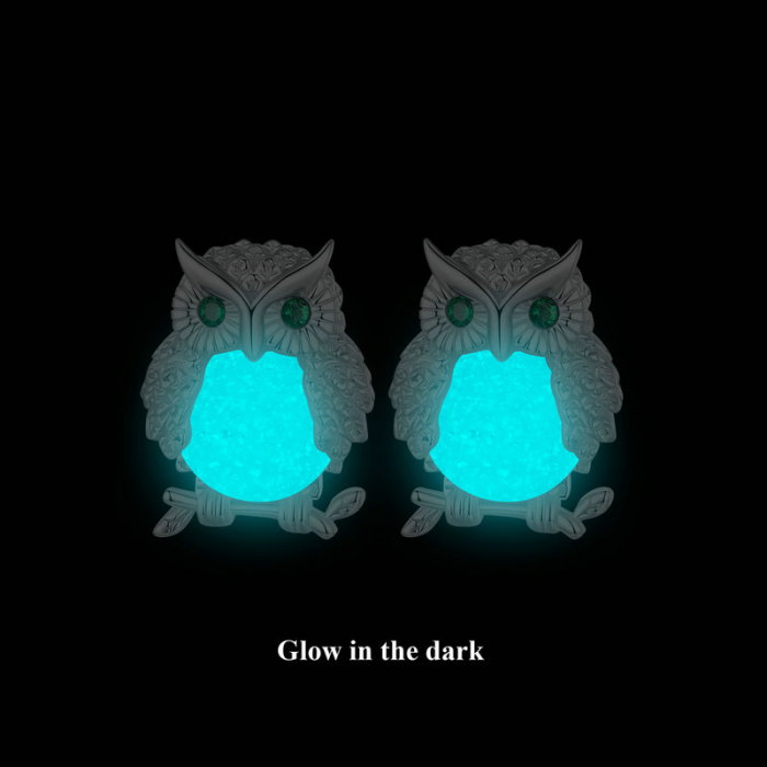 Cercei argint bufnita luminoasa [3]