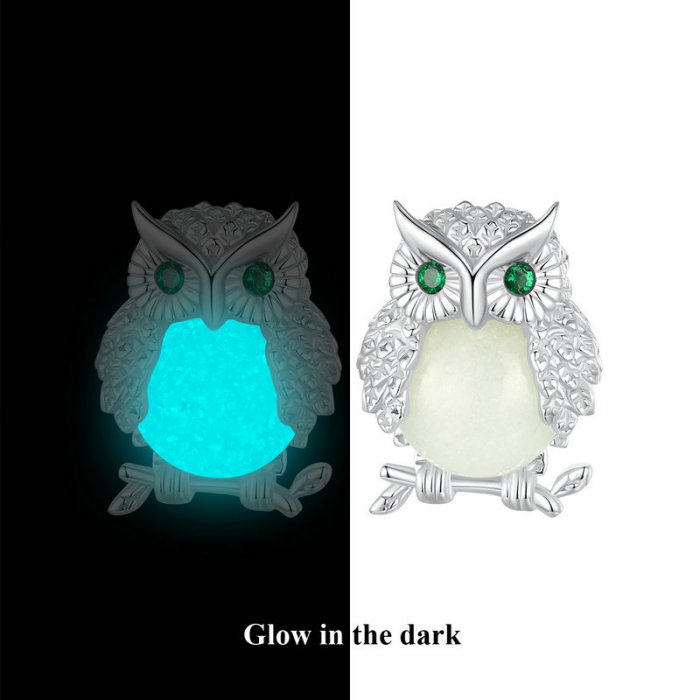 Cercei argint bufnita luminoasa [7]