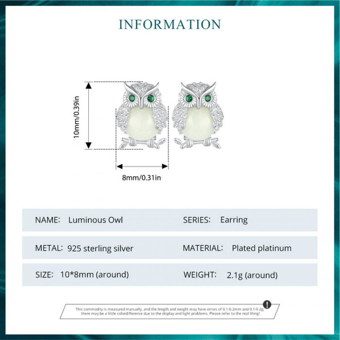 Cercei argint bufnita luminoasa [12]