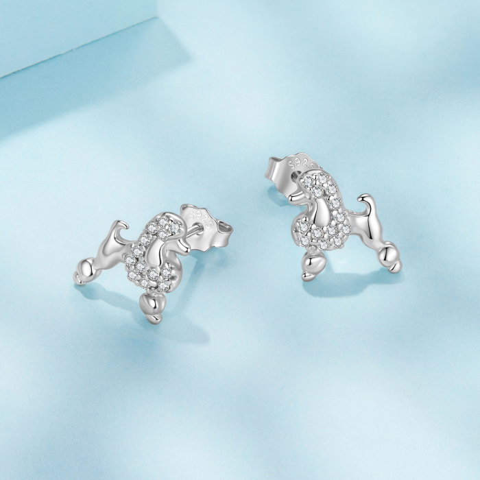 Cercei argint catei Pudel [5]