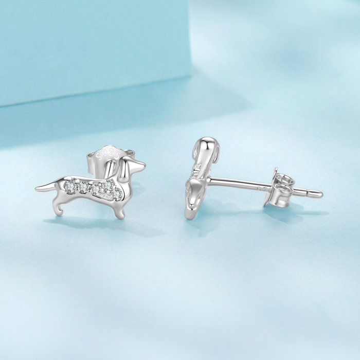 Cercei argint catei Teckel [7]