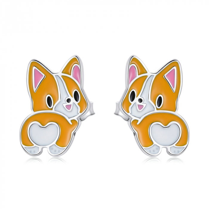 Cercei argint catelusi Corgi [1]