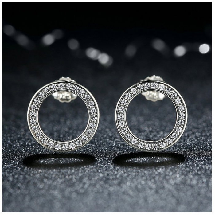 Cercei argint cercuri cu zirconii [4]