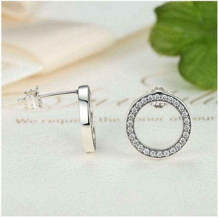 Cercei argint cercuri cu zirconii [3]