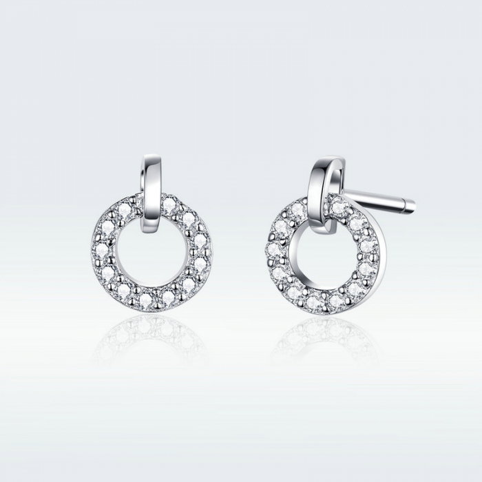 Cercei argint cercuri  placati cu rodiu [8]