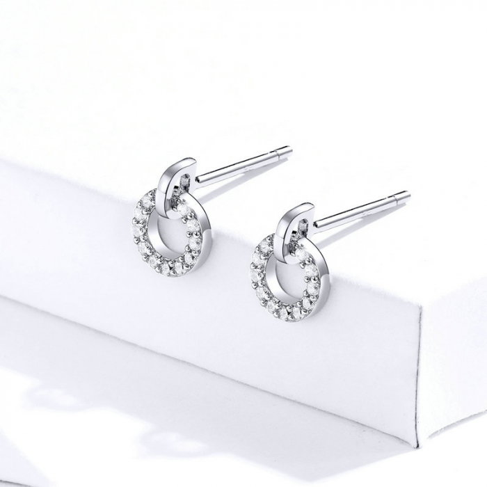 Cercei argint cercuri  placati cu rodiu [6]