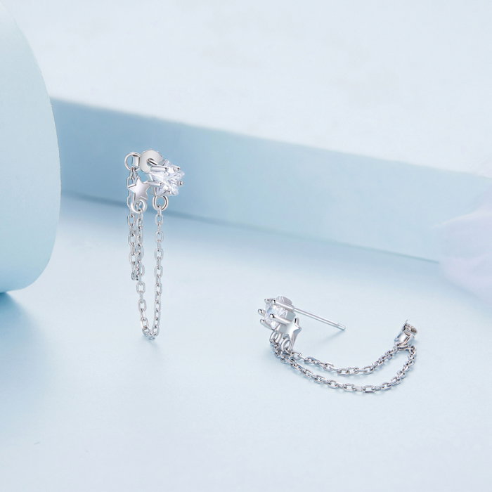 Cercei argint cicuras cu stelute [3]