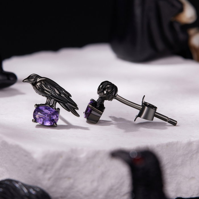 Cercei argint corb cu surub si Zirconia [7]