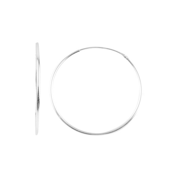 Cercei argint rotunzi creole 30 mm, simpli [1]