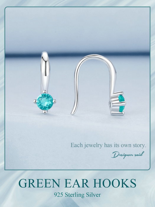 Cercei argint cu carlig si cristale [13]