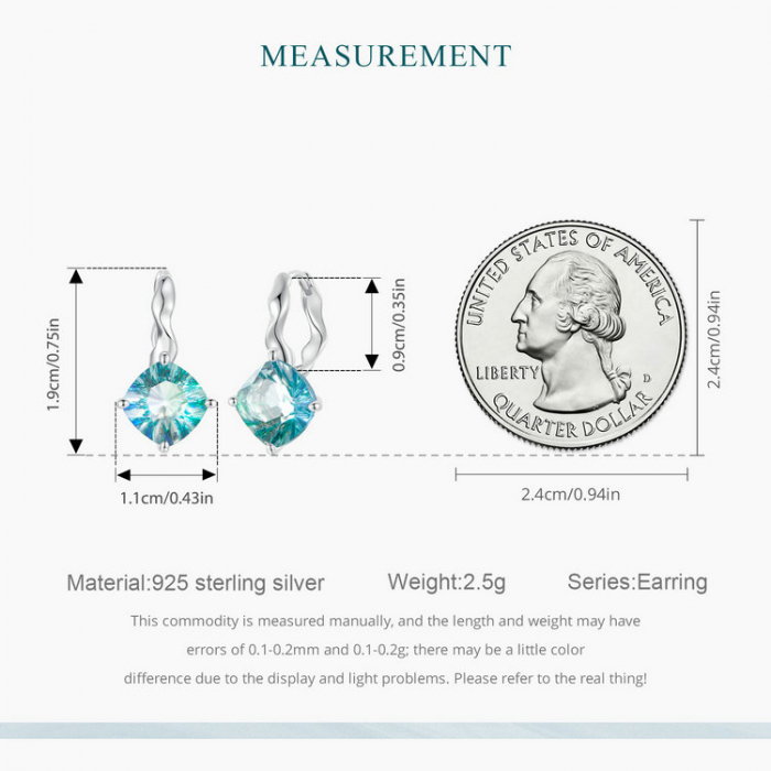 Cercei argint cu cristale albastre [12]