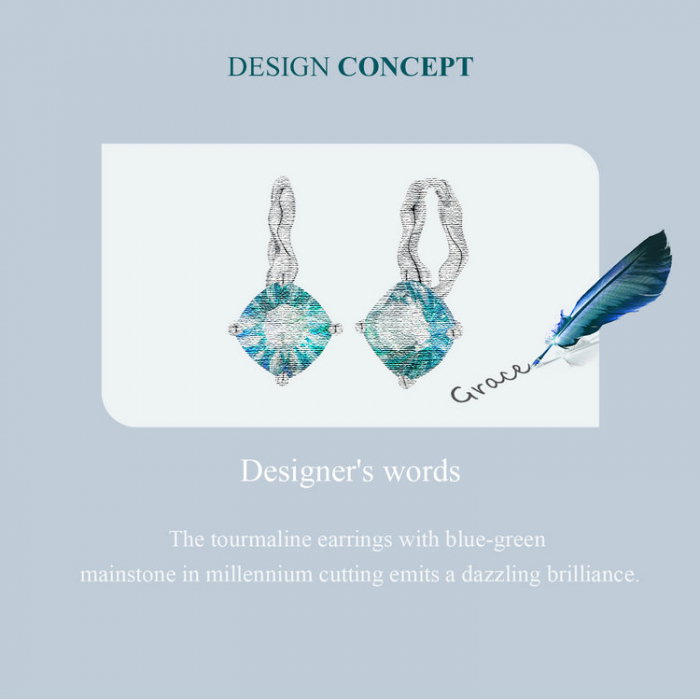 Cercei argint cu cristale albastre [9]