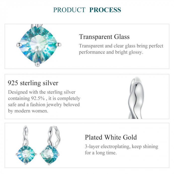 Cercei argint cu cristale albastre [10]