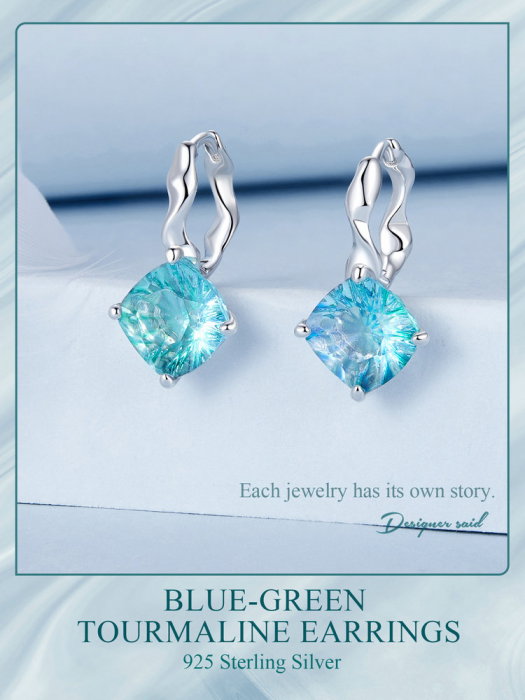 Cercei argint cu cristale albastre [13]