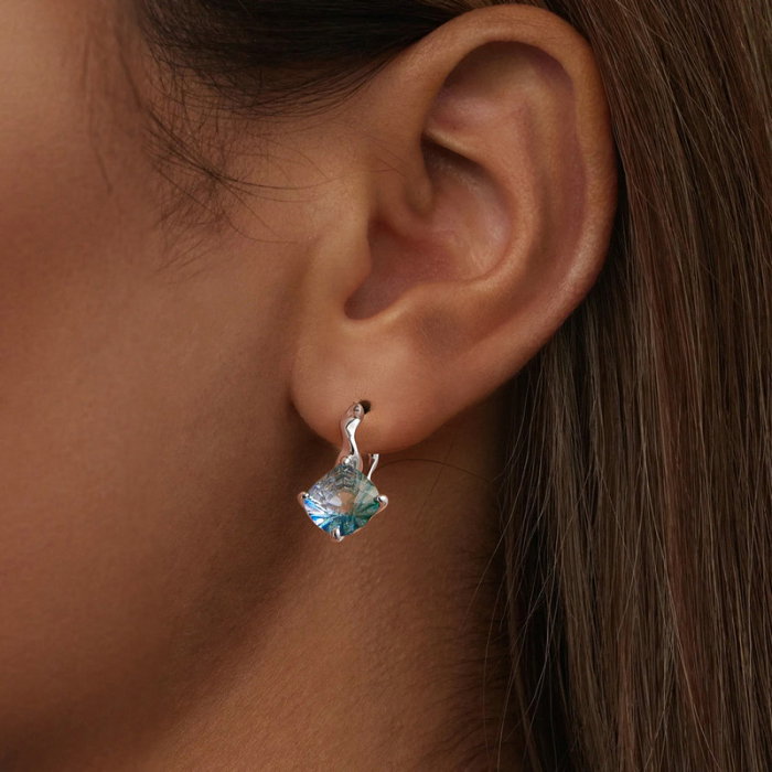 Cercei argint cu cristale albastre [8]