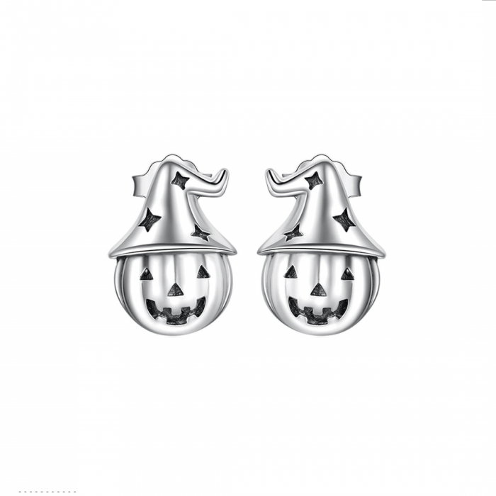 Cercei argint cu dovleac de Halloween [1]