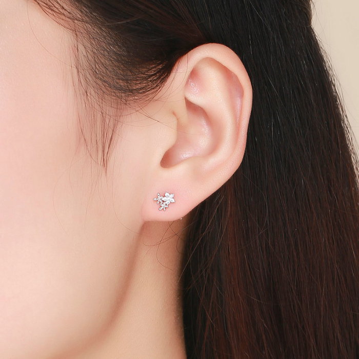 Cercei argint cu trei floricele [3]