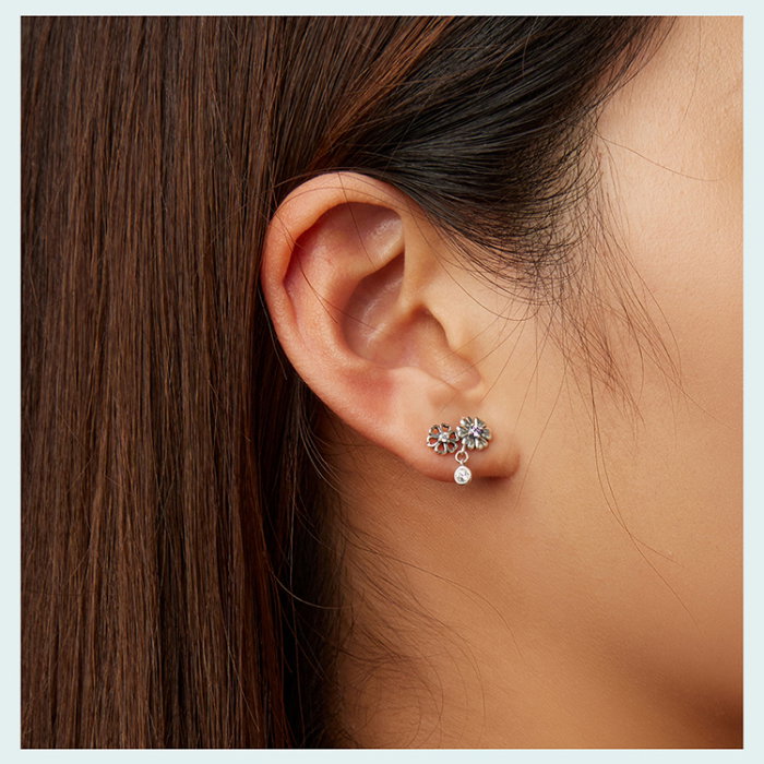 Cercei argint cu flori [8]